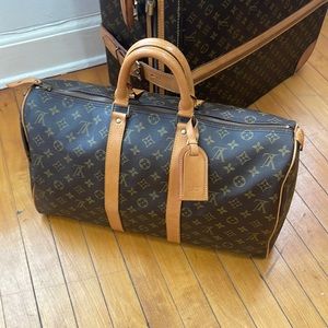Louis Vuitton Vintage Boston Keepall 45  Travel Bag.